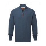Mens Porthleven 1/4 Zip jumper in Dark Pigeon Blue