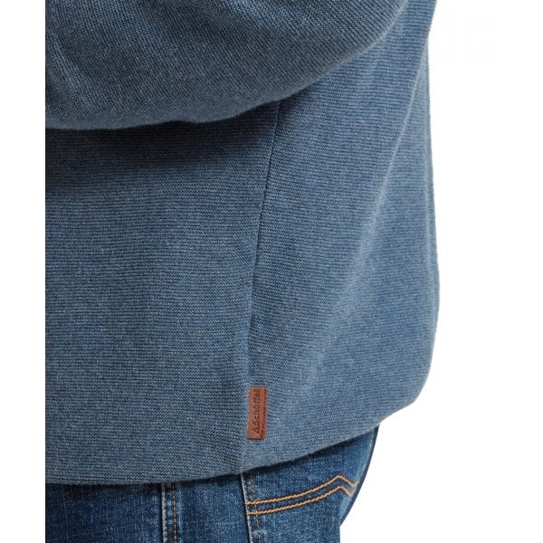 Mens Porthleven 1/4 Zip jumper in Dark Pigeon Blue