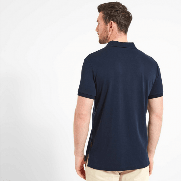 Mens St Ives Jersey Polo Shirt in Navy