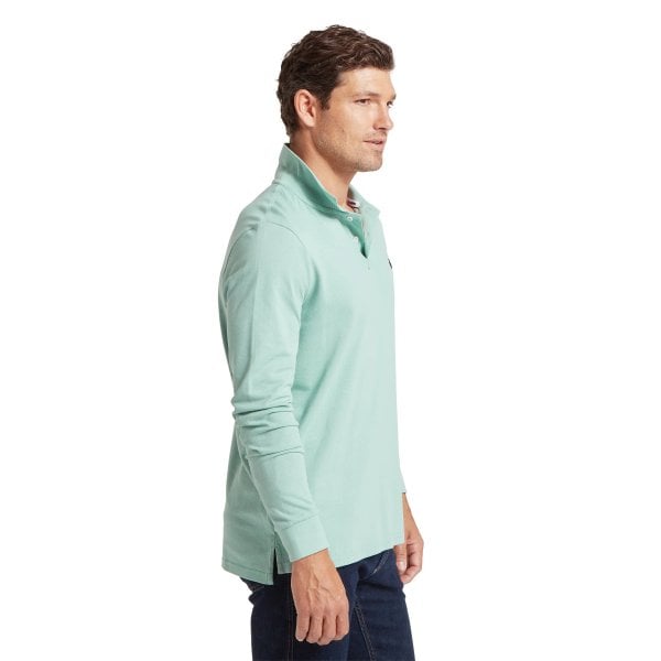 Mens St Ives LS Polo Shirt in Surf Blue