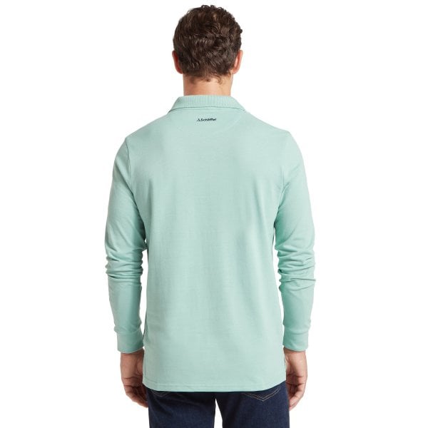 Mens St Ives LS Polo Shirt in Surf Blue