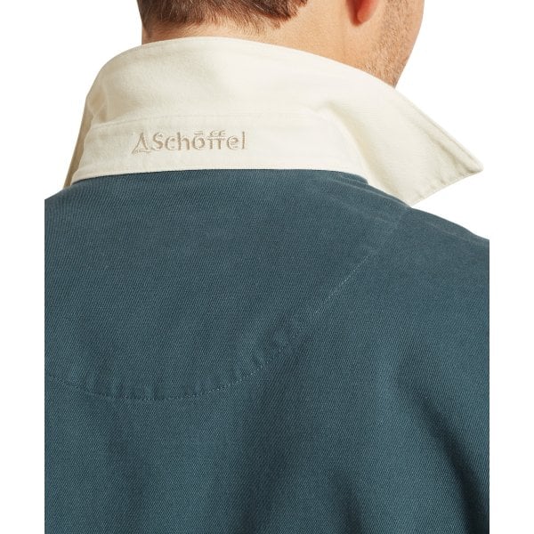 Mens Truro Deck Shirt in Deep Ocean Blue