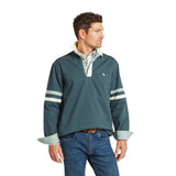 Mens Truro Deck Shirt in Deep Ocean Blue