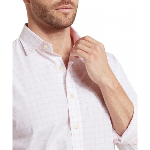 Mens Westminster Classic Shirt in Pale Pink Check