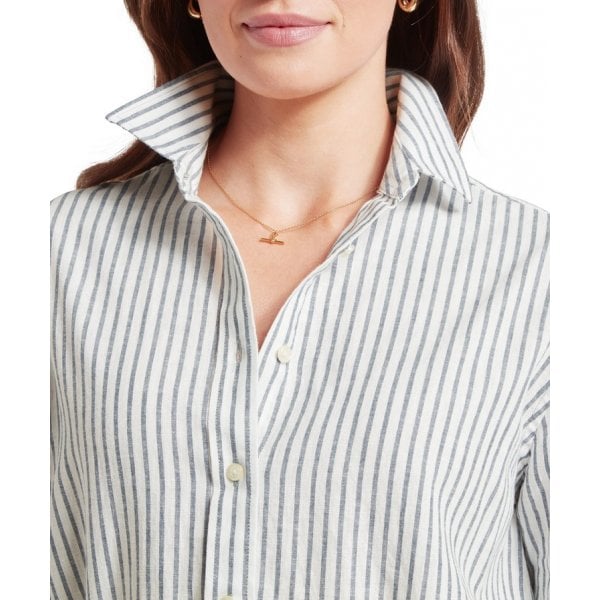 Salthouse Linen Shirt in Blue Stripe