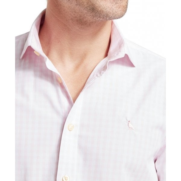 Thorpeness Tailored Shirt in Pale Rose Check