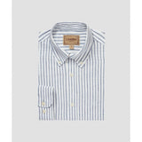 Walsingham Linen Shirt in Blue Stripe