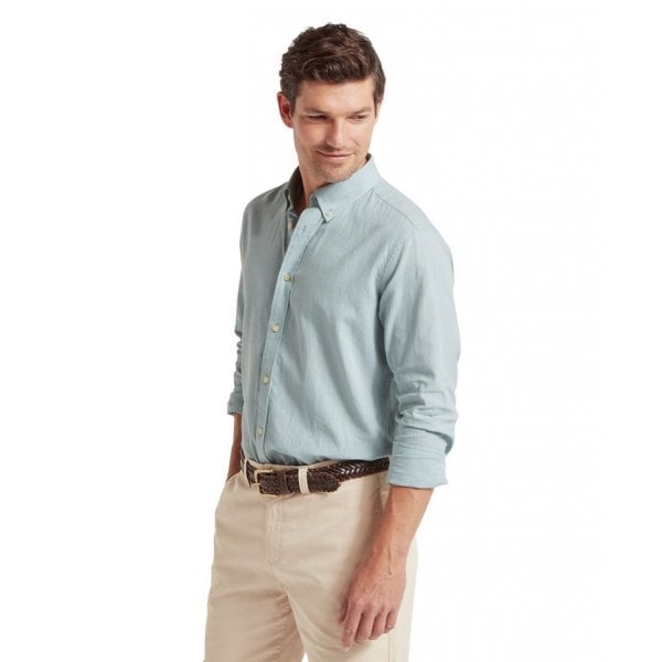 Walsingham Linen Shirt in Surf Blue