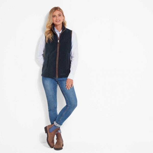 Womens Lyndon Fleece Gilet in Petrol Blue