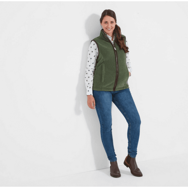 Womens Lyndon II Fleece Gilet in Cedar Green