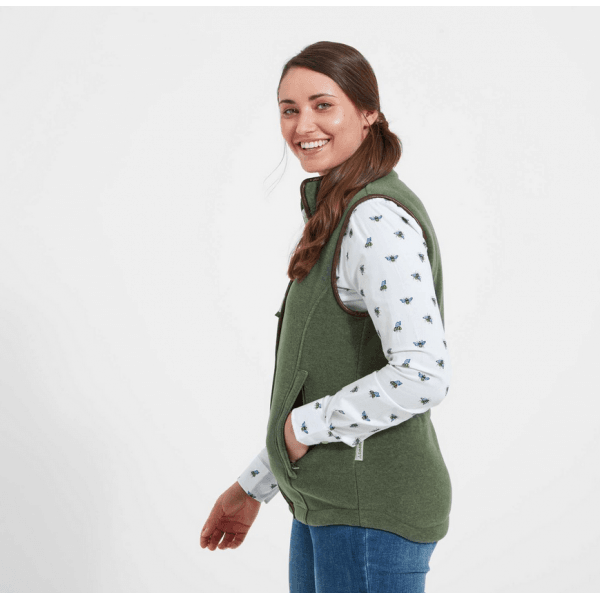 Womens Lyndon II Fleece Gilet in Cedar Green