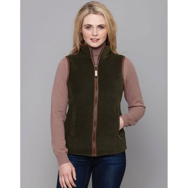 Womens Lyndon II Fleece Gilet in Forest Green