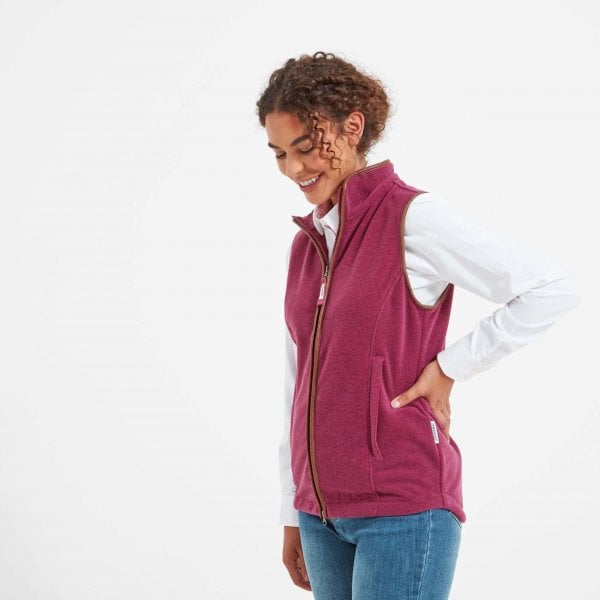 Womens Lyndon II Fleece Gilet in Mulberry