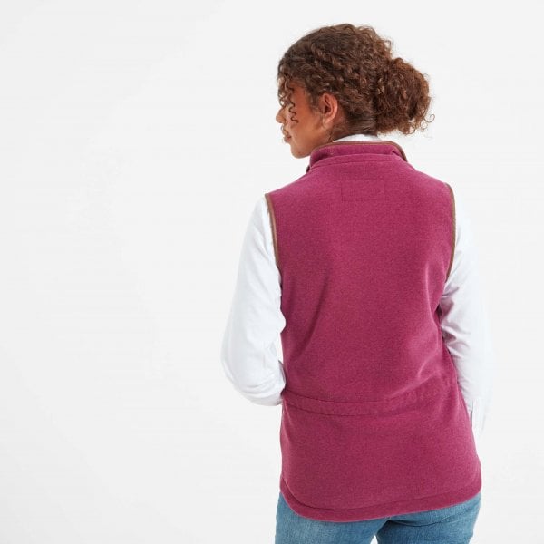 Womens Lyndon II Fleece Gilet in Mulberry