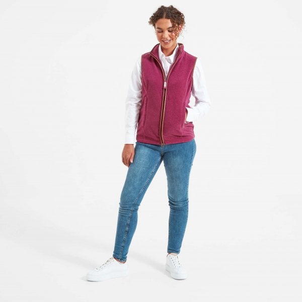 Womens Lyndon II Fleece Gilet in Mulberry