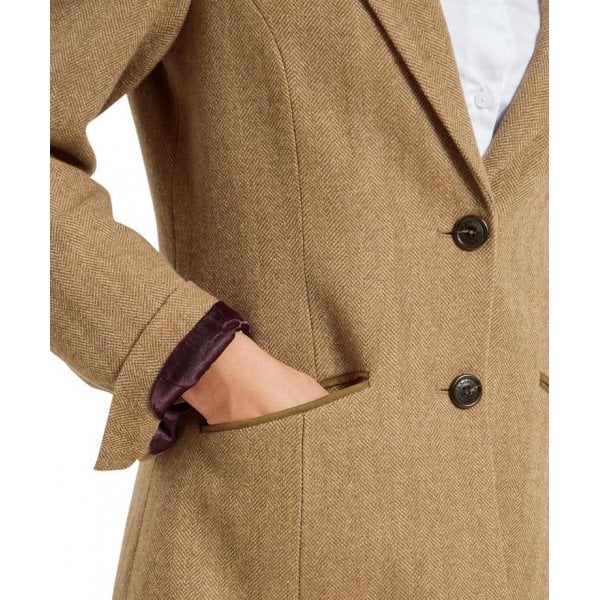 Womens Moray Tweed Jacket in Oak Herringbone Tweed