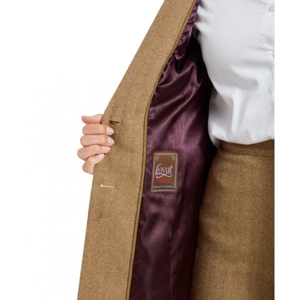 Womens Moray Tweed Jacket in Oak Herringbone Tweed