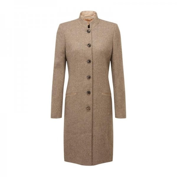 Womens Portree Tweed Jacket In Cobblestone Herringbone Tweed