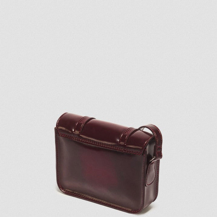 7 Inch Vegan Crossbody Bag in Cherry Red