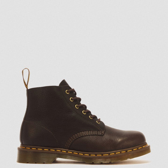 101 UB 6 Eye Ambassador Leather Lace up Boot in Dark Brown