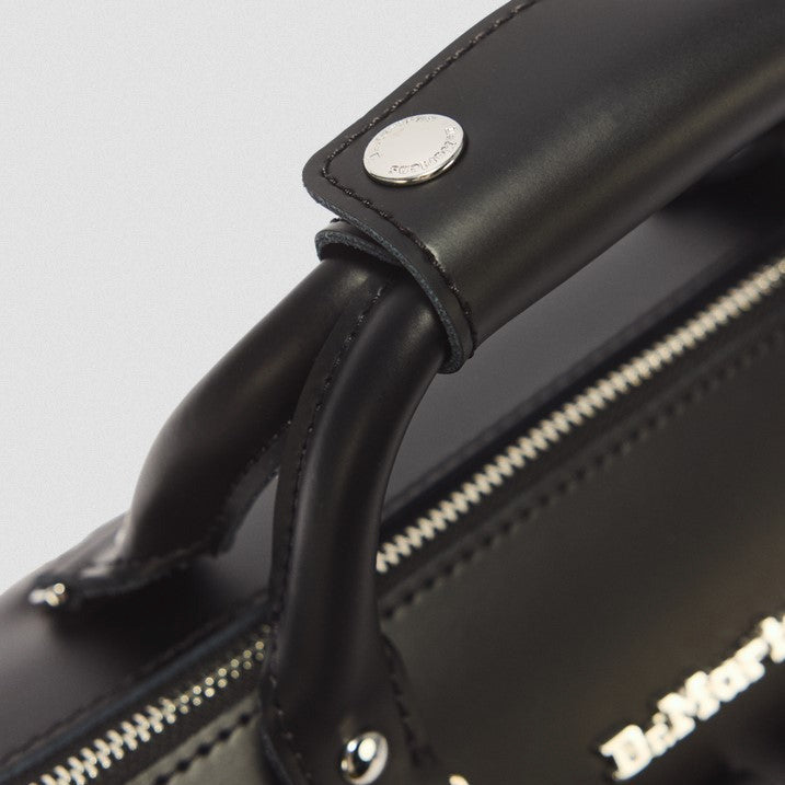 Kiev Leather Top Handle Bag in Black