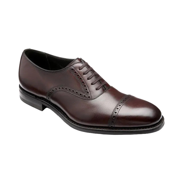 Mens Kellar Semi Brogue Shoe in Dark Brown