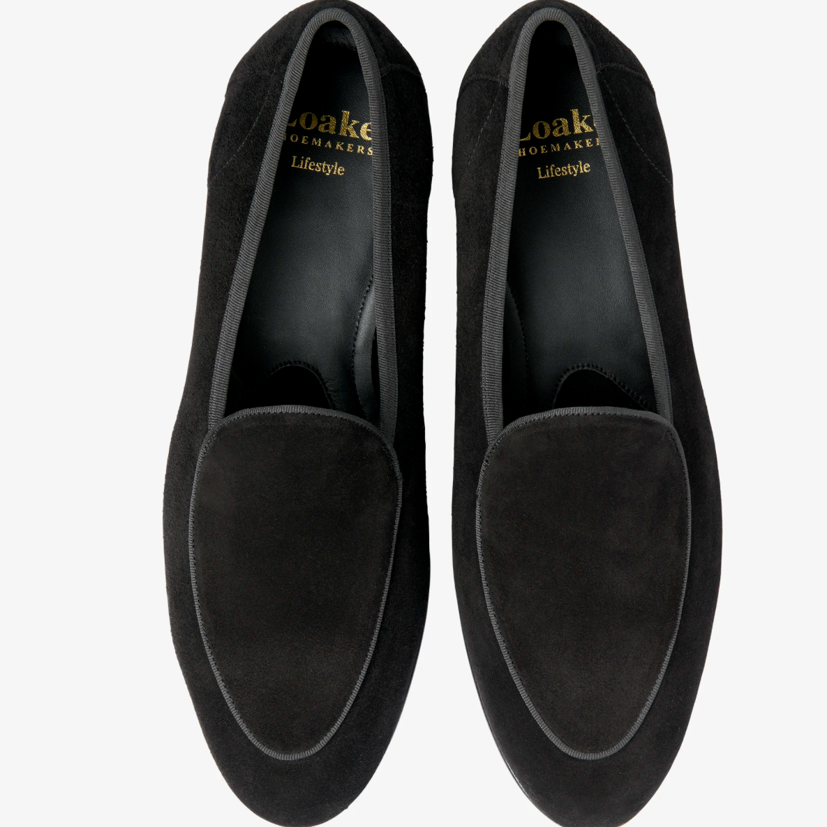 Belgrave Loafer in Black Calf Suede