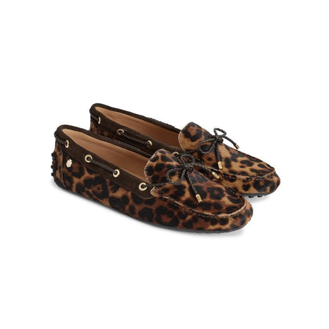 Womens Henley Leopard Haircalf Driving Shoe