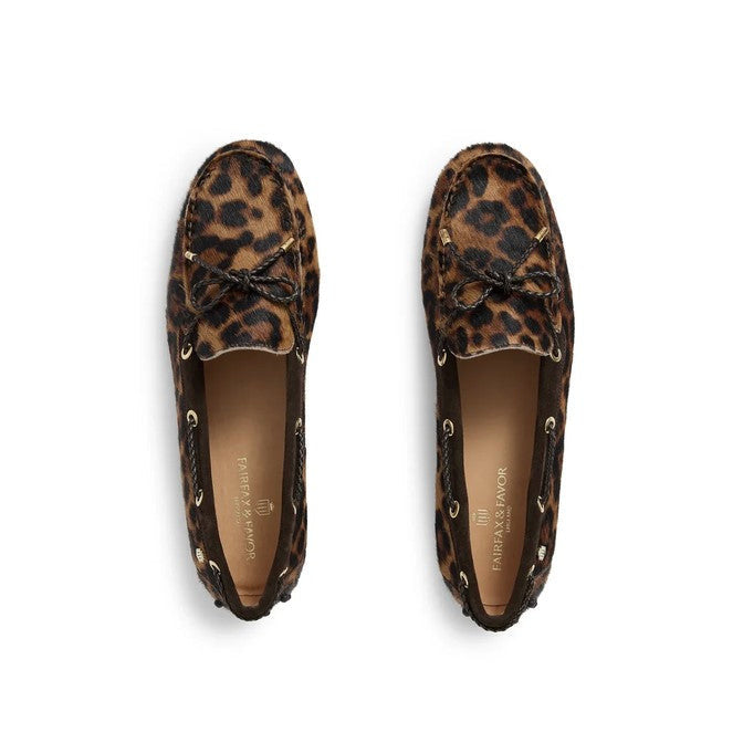 Womens Henley Leopard Haircalf Driving Shoe