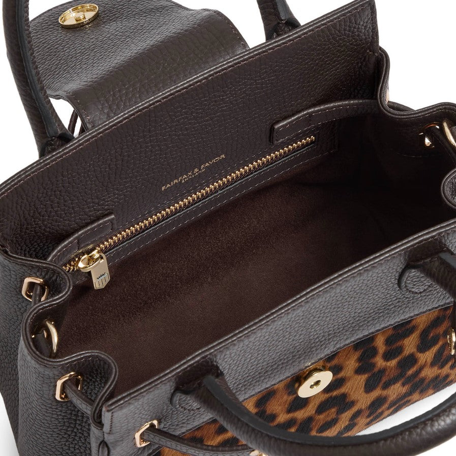 Mini Windsor Handbag in Leopard Haircalf