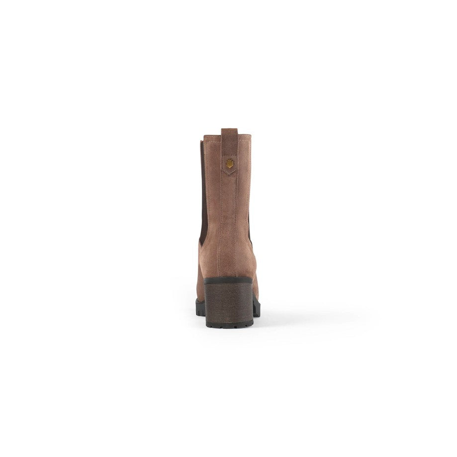 Boudica Heeled Boot in Deep Taupe