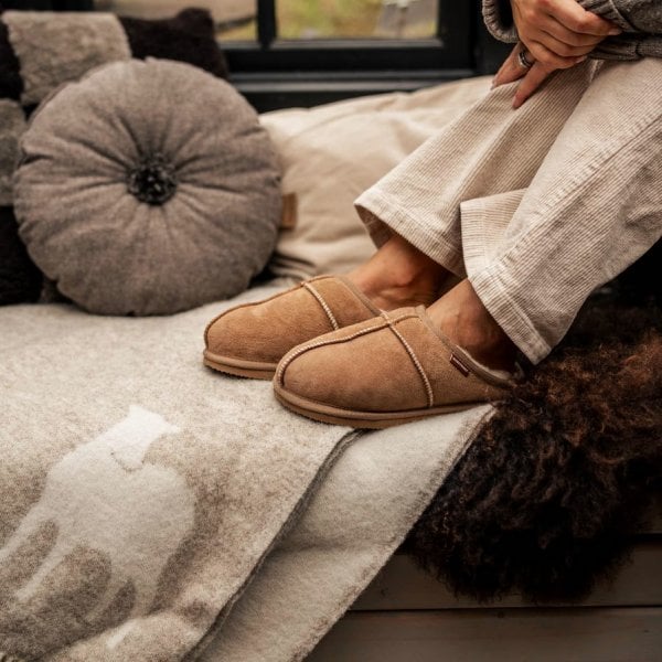 Bobo Sheepskin Slipper in Chestnut