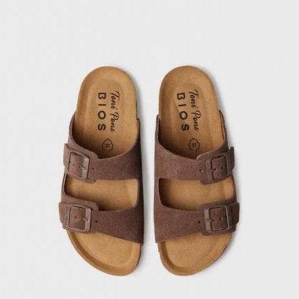 Ghana Double Buckle Sandal in Taupe
