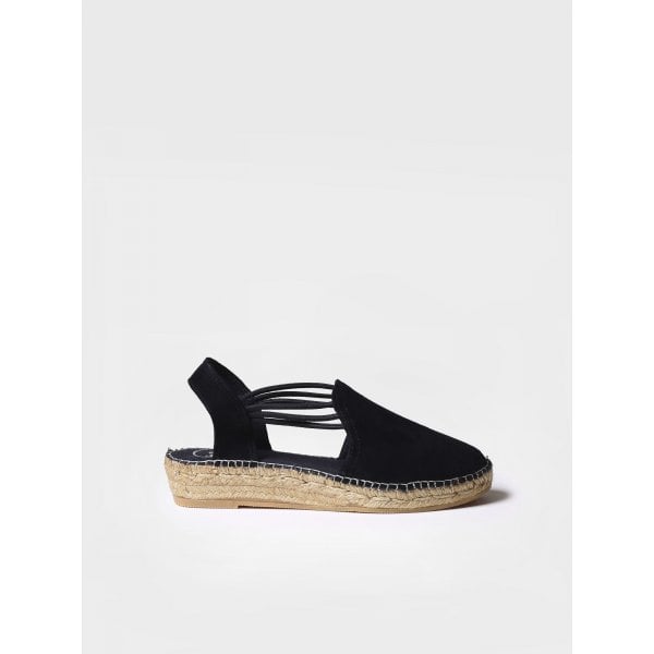 Nuria Low Wedge Espadrille in Black