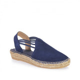 Nuria Low Wedge Espadrille in Navy