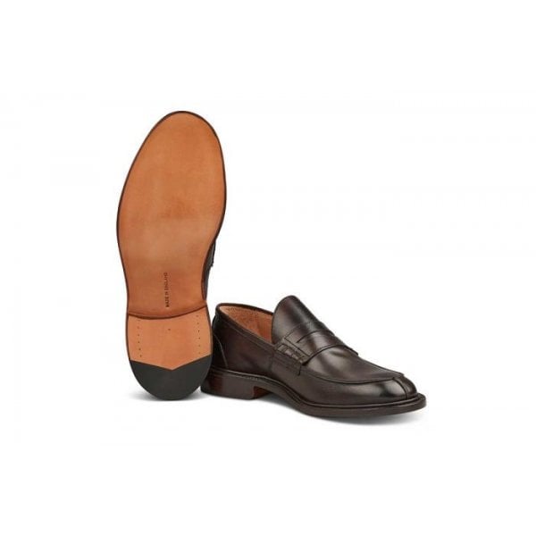 Mens Espresso Burnished Step in Loafers Adam