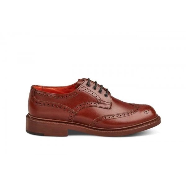 Anne Brogue Country Shoe in Marron Antique