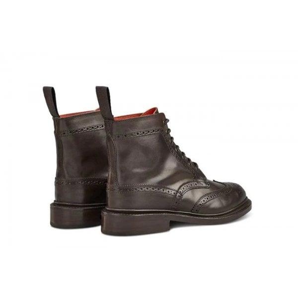 Stephy Brogue Boot in Burnished Espresso