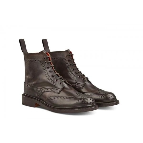 Stephy Brogue Boot in Burnished Espresso