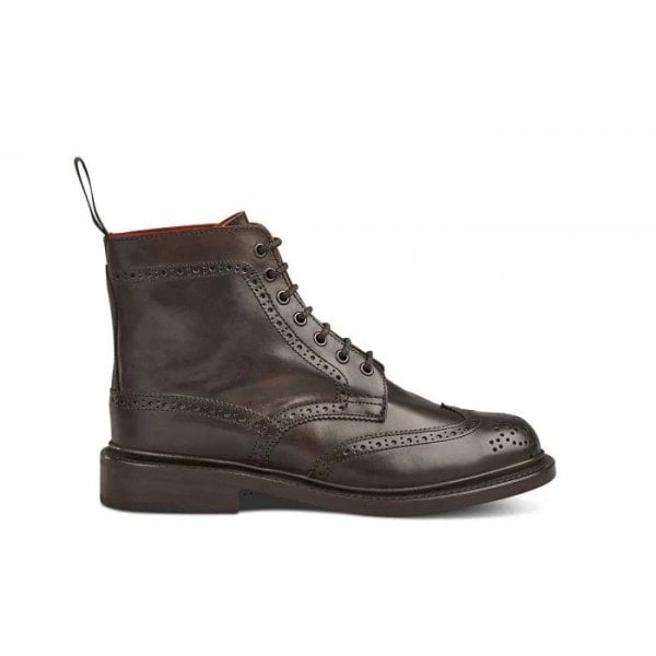 Stephy Brogue Boot in Burnished Espresso