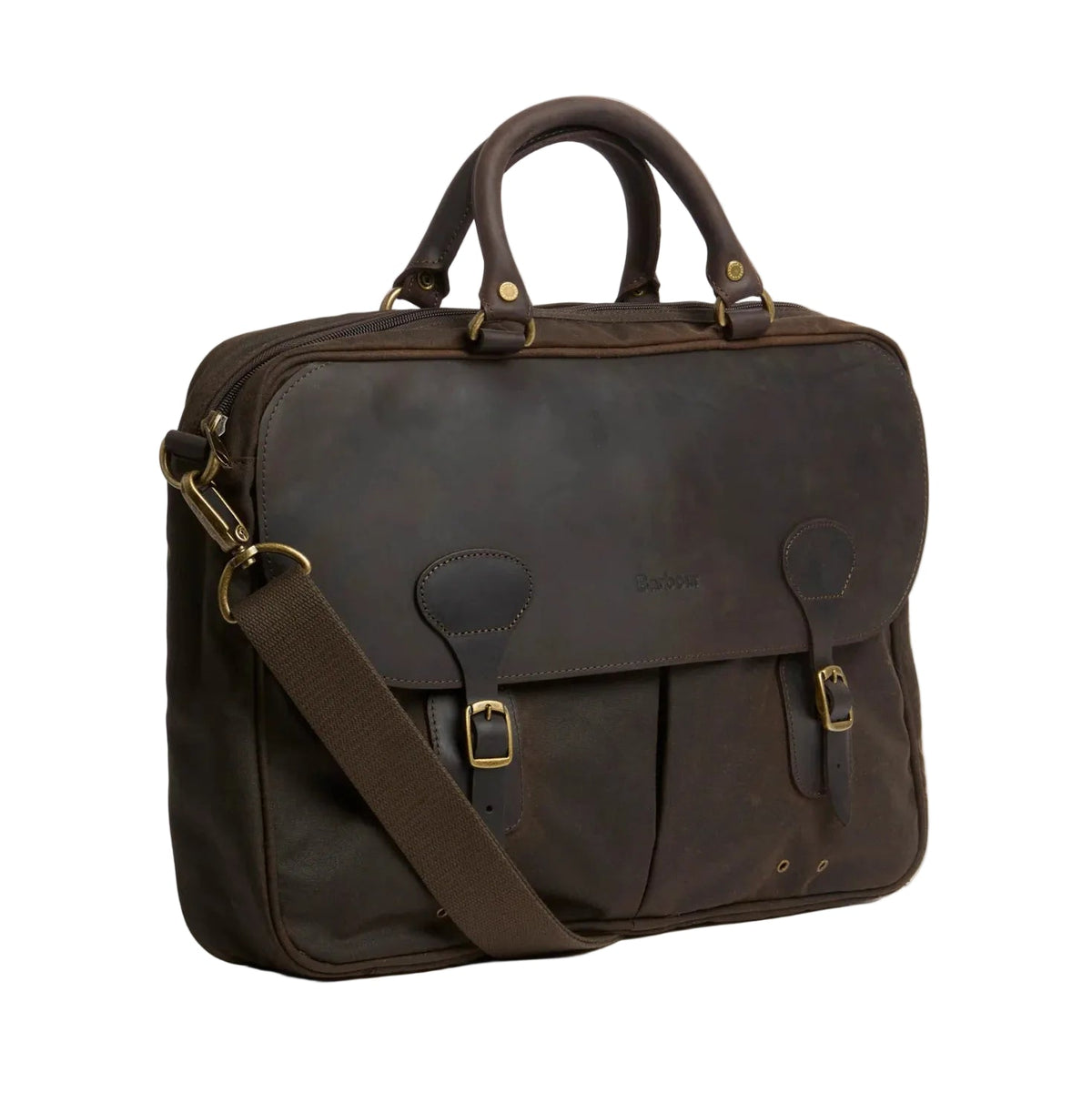 Waxed Leather Briefcase