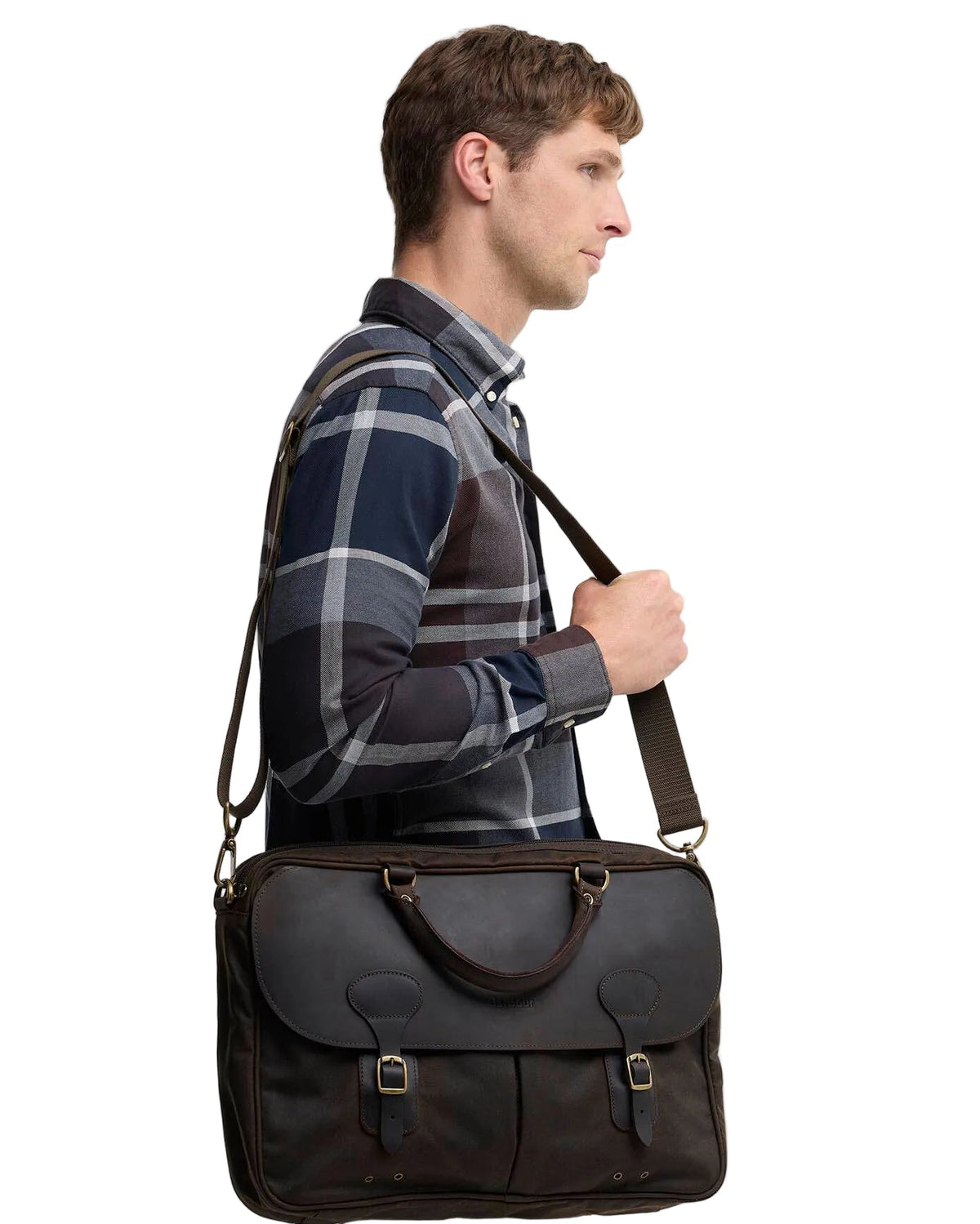 Waxed Leather Briefcase