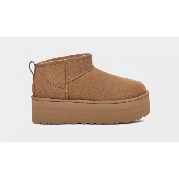 Womens Ultra Mini Platform in Chestnut