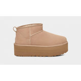 Womens Ultra Mini Platform in Sand Suede