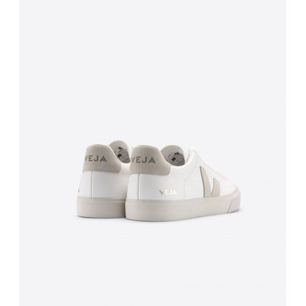Campo ChromeFree Leather Trainer in White/Natural Suede