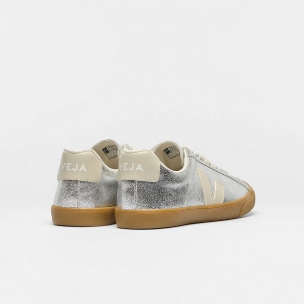 Unisex Esplar Logo Suede in Silver/ Pierre/ Nautico