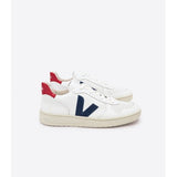 V10 Womens Leather Trainers in Extra White Nautico Pekin