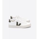 Womens Campo ChromeFree Leather Trainer in White/Kaki