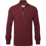 Calton Cotton Cashmere Cable 1/4 Zip Jumper