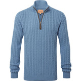 Calton Cotton Cashmere Cable 1/4 Zip Jumper
